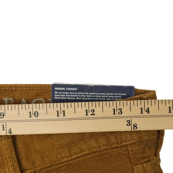 American Eagle Corduroy Pants Mens 26 x 26.5 Original Straight Leg Brown AE NEW - Picture 3 of 13